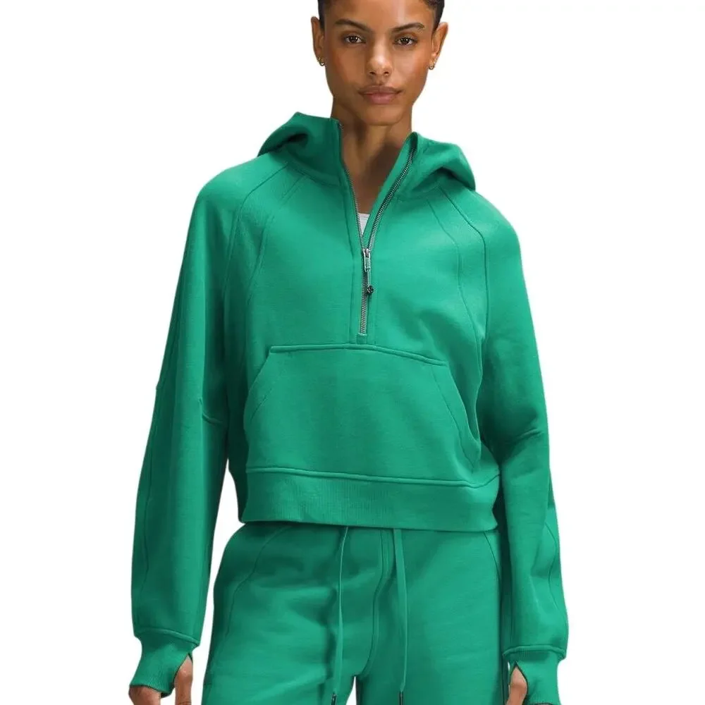 Lululemon Scuba Oversized Half-Zip Hoodie Cascadia Green Size XS/S Sweatshirt